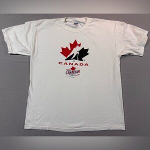 Vintage Team Canada Hockey Tshirt Molson Canadian Sponsored XL